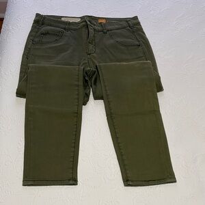 Pilcro and the Letterpress Forest Green Skinny Pants